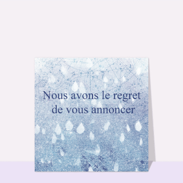 Carte Nous avons le regret de vous annoncer