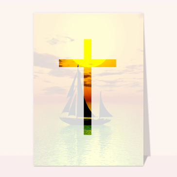 Une croix sur un fond de bateau