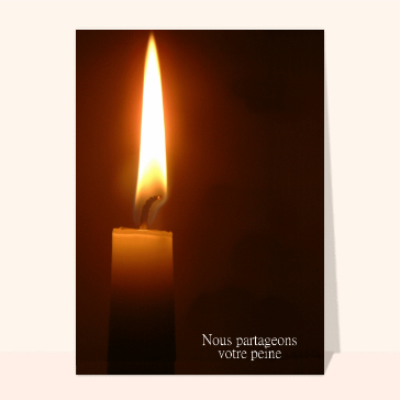 Carte condoléances religieuses : Nous partageons votre peine