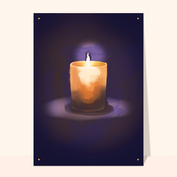 Condoléances avec une bougie
