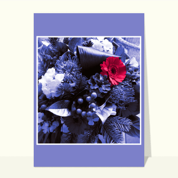 Des fleurs sur un fond violet