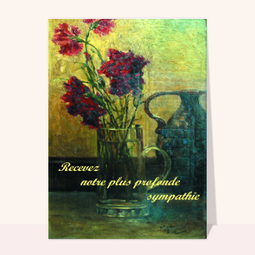 Peinture recevez notre plus profonde sympathie