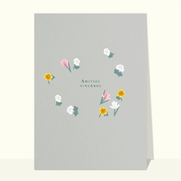 Condoléances avec quelques fleurs