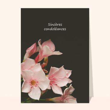 Jolies fleurs et condoléances
