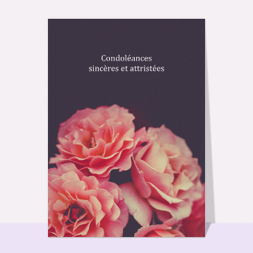 Condoléances attristées et fleurs