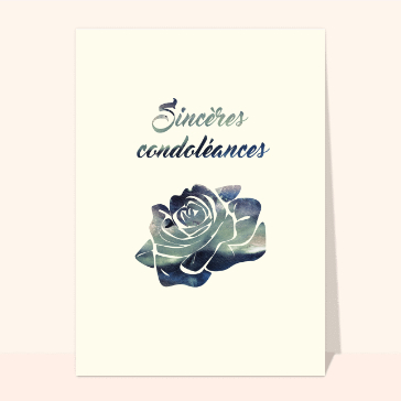 Condoléances fleur à l'encre de chine