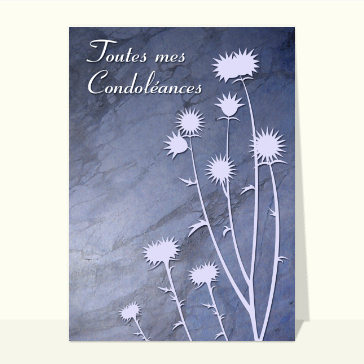 Toutes mes condoleances et chardons