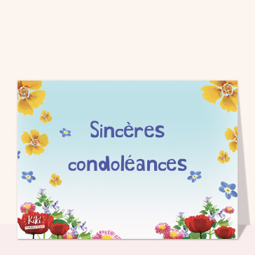 Condoléances et fleurs de printemps