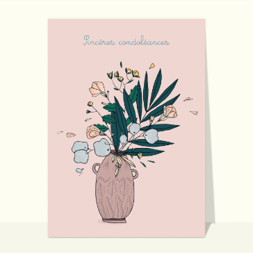 Pour présenter ses condoléances : Sincères condoléances et carte florale