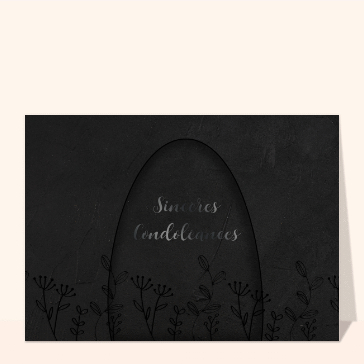 Sincères condoléances sobres et sombres