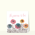 Cartes condoléances fleurs pour votre texte