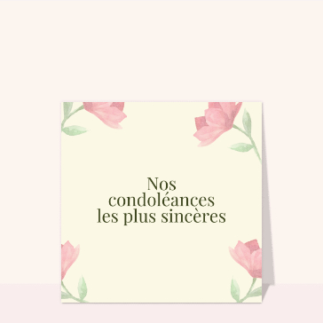 Condoléances sincères sobres et élégantes