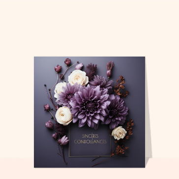 Condoléances et Chrysanthèmes mauves