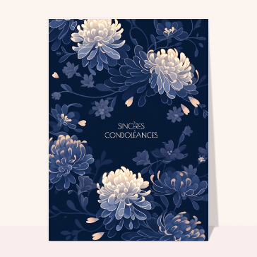 Condoléances et Chrysanthèmes bleues
