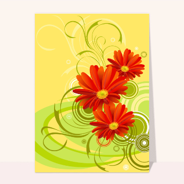 Carte condoléances fleurs : Condoleances et chrysanthemes