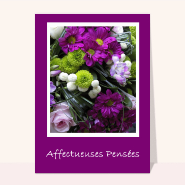 Condoleances affectueuses pensées