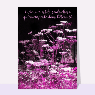 Carte L'amour qu'on emporte dans l'éternité