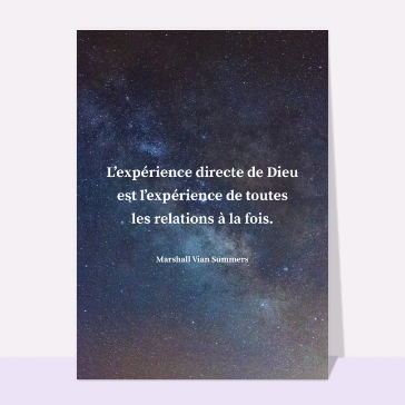 Carte L`expérience directe de dieu