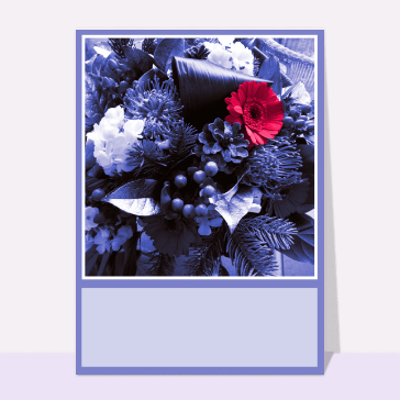 Un bouquet et une fleur rouge
