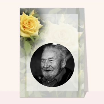 Carte de condoléance claire