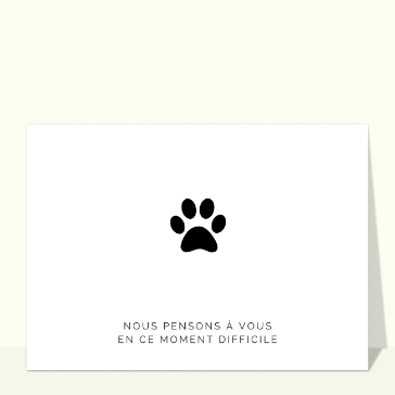 Patte de chien ou chat suite à son décès