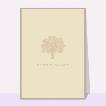 Sincères condoléances simples et sobres