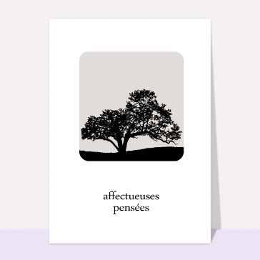 Affectueuses pensées noir et blanc