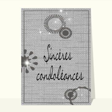 Sincères condoléances