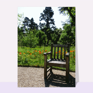 carte condoléances : Chaise vide