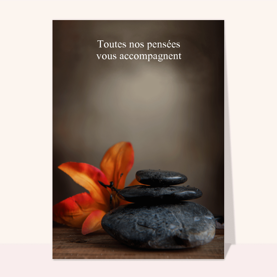 Carte Nos Pensées Vous Envoyer une vraie Carte Condoléances dès 0,99€ Merci Facteur