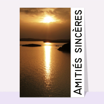 Couché de soleil amitiés sincères