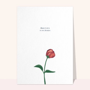 Amitiés sincères avec une fleur