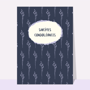 Sobres et sincères condoléances