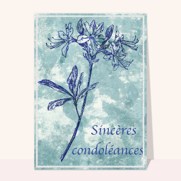 Gravure Sincère condoléances regrets
