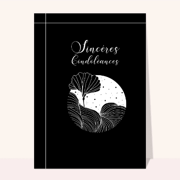 Condoléances florales noire