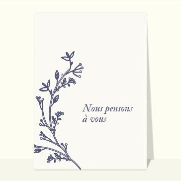 Nous pensons à vous avec une branche au trait