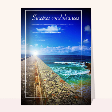 Sincères condoléances en bord de mer