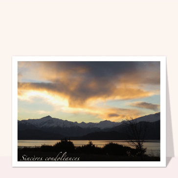 Condoléances et coucher de soleil
