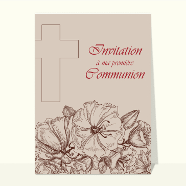 Carte première communion : Invitation à ma première communion