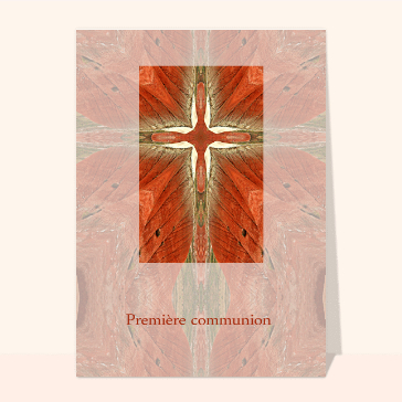 Carte première communion : Une croix pour la première communion
