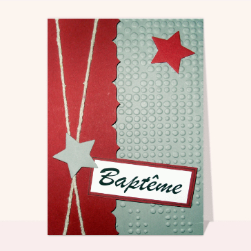 carte de baptême : Collage pour un bapteme de garçon