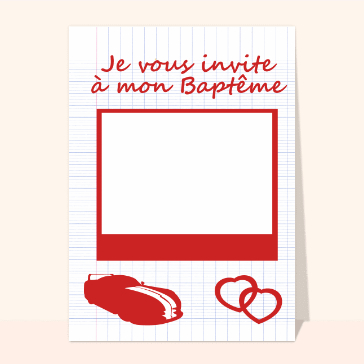 carte de baptême : je vous invite garçon