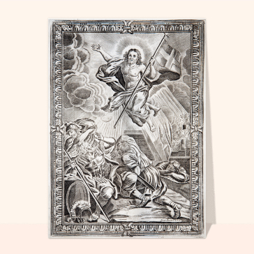 Gravure de la résurrection du Christ
