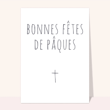 Bonnes fêtes de Pâques avec une croix