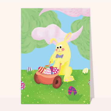 carte amusante de Pâques : Le lapin malin de Pâques