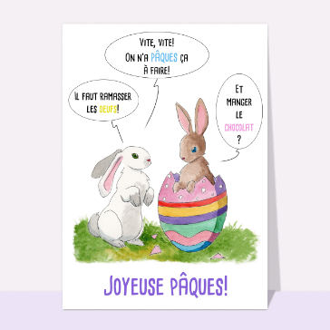 Carte On a Pâques ça à faire