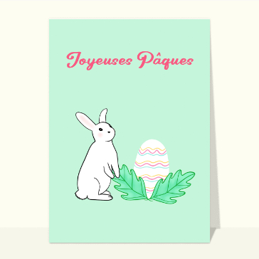 Petit lapin de pâques et gros oeuf en chocolat