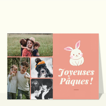 Joyeuses Pâques lapin mignon
