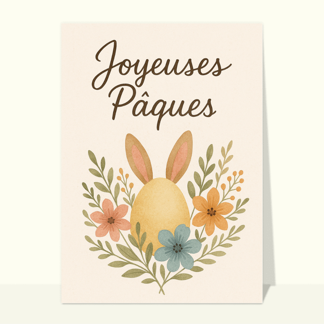 Carte De Pâques En Gallois, Jolie Carte De Pâques, Carte De