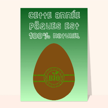 Un oeuf de pâques bio